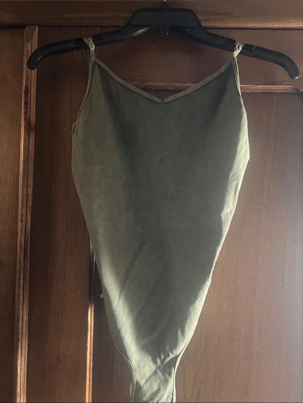 Olive Green Women's Cami Bodysuit - Unbranded